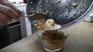 Recette de gambas aux 3 poivrons et au jus de mandarines [upl. by Flosi]