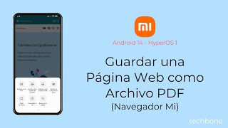 Guardar una Página Web como Archivo PDF en el Navegador Mi  Xiaomi Android 14  HyperOS 1 [upl. by Eiramanin]