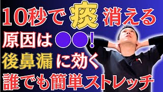 後鼻漏による痰がドバドバ流れる今すぐ簡単に出来るストレッチを紹介します [upl. by Affay]