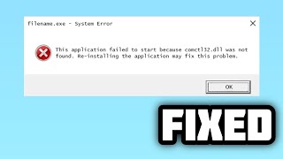 FIXED comctl32dll missing or not found error  2024 [upl. by Eiramlatsyrk55]