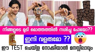 🤔നിങ്ങളുടെ മുടി നശിച്ചു പോയോ ❓ഇനി വളരുമോ ❓ഈ Test ചെയ്തു നോക്കിയാൽ മനസ്സിലാവും now you Hair 💧 [upl. by Ecirtnas]