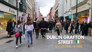 Dublin City Ireland Walking Through Grafton Street 4k Walking Tour [upl. by Bronny]