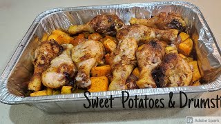 Delicious Roasted Chicken Thighs amp Sweet Potatoes  Perfect Chicken Thighs Recipe  AnitaCookscom [upl. by Sutit]