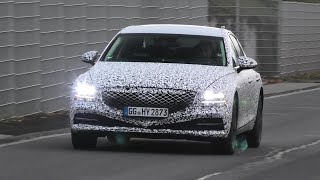 2020 Genesis G80 Spied at the Nurburgring [upl. by Lenahtan]