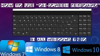 How to enable OnScreen Keyboard in All Windows 7810  Tech Solution [upl. by Llirrem154]