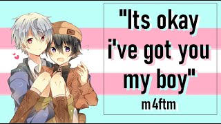 asmr trans dysphoria comfort amp reassurance supportive boyfriend roleplay M4FTM [upl. by Haduhey]