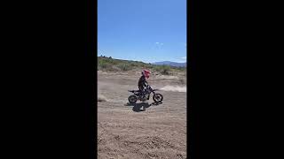 65cc vs electric dirtbike brother vs sister 65cc vs e50 [upl. by Nayarb]