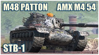 M48 Patton AMX M4 54 amp STB1 • WoT Blitz Gameplay [upl. by Ob]