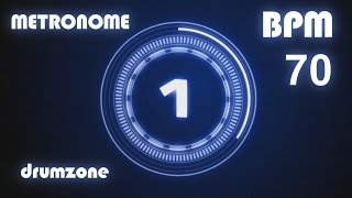 드럼존 메트로놈 70 BPM  Metronome  Click amp Voice  1 hour [upl. by Atalya445]