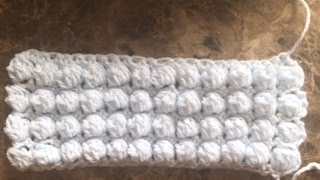 how to crochet the bobble stitch step by step instructions [upl. by Esyle974]