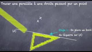 Comment tracer une droite parallèle  6eme [upl. by Airdnahs]