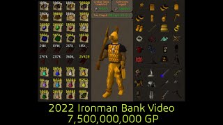 OSRS 2022 Ironman Bank Video 75B  Lone Gym Rat [upl. by Ahsilat]