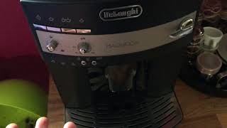 Wasserhärte einstellen DeLonghi Magnifica ESAM 3000B Kaffeevollautomat Bedienung Anleitung [upl. by Sibby]