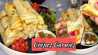 CRÊPES FARCIES AU FROMAGE ET VIANDE HACHÉE II CRÊPES À LA VIANDE HACHÉE [upl. by Aihtnic739]