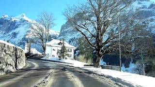 Switzerland 107 Camera on board Grindelwald BE in winter [upl. by Knut]