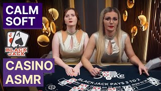 Unintentional ASMR Casino  2 Calm Sweet Soft Spoken Blackjack Dealers [upl. by Kerril777]