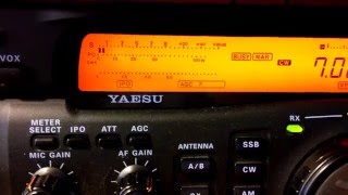 HA6FQ  FT920 CW Filter test Inrad 400Hz  DSP  Contest conditions [upl. by Cori583]