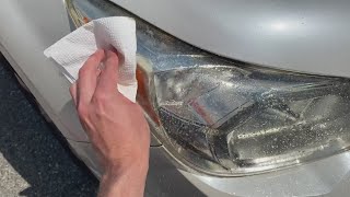 Headlight cleaning hack Does it really work [upl. by Edelstein]