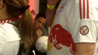 MLS Talk  Red Bulls Autograph signing event at Adidas Store [upl. by Izak]