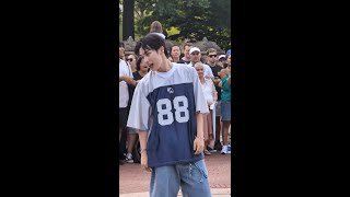 NewBeatHinLOVE  Fire  Busking Cover  Taeyang Fancam  240811 [upl. by Sellma]