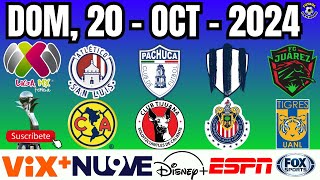 ⚽⚡LIGA FEMENIL MX  DOMINGO 20 OCTUBRE 2024⚡ [upl. by Rihana788]