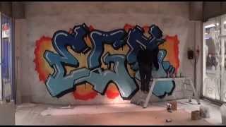 EGS paints graffiti in Helsinki subway station speed painting [upl. by Otsirave]