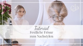 Brautfrisur Hochzeitsfrisur Tutorial für mittellanges amp langes Haar  asambeauty [upl. by Eahsed550]