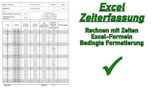 ZeiterfassungStundenzettelArbeitsnachweis in Excel  FREE DOWNLOAD [upl. by Leahcimaj525]