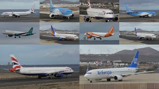 Arrecife Lanzarote Airport Plane Spotting  26th February 2024 [upl. by Gunn897]