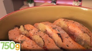 Recette de Saumon au four  750g [upl. by Faxon607]