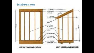 4x6 Lean To Roof Tool Shed Plans Blueprints [upl. by Neelrac99]