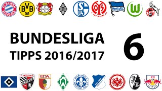 Bundesligatipps 6Spieltag 20162017 [upl. by Lonier779]