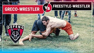 FreestyleWrestling vs GrecoRomanWrestling  MMAStreetfight  DFC [upl. by Anirual658]