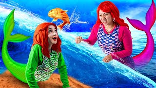 GOOD MERMAID VS BAD MERMAID  FUNNY SITUATION amp CRAZY MOMENTS BY CRAFTY HACKS PLUS [upl. by Nyraa317]