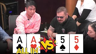 Poker Pro CRACKS ACES With a SET at High Stakes Cash Game [upl. by Yukio653]