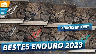 BESTES ENDUROBIKE 2023 🤩 8 schnelle Bikes im Vergleichstest [upl. by Yort928]