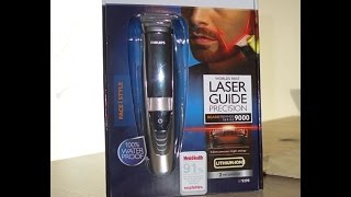 Philips Bartschneider Series 9000 mit Laser Unboxing und Laser Test HD [upl. by Milinda44]