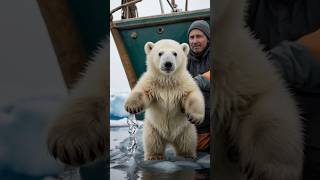 🐻‍❄️ Adorable Polar Bear Cub Saved in a Heartwarming Rescue 😍 PolarBearRescue Wildlife [upl. by Ilatfen]