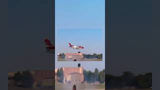 North American T2 Buckeye High speed pass through pyro smoke at Northern Illinois Airshow [upl. by Eihtur]