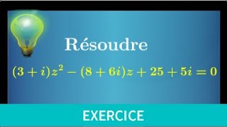 équation du second degré à coefficients complexes • La méthode expliquée sur un exemple • Prépa MPSI [upl. by Deanna602]