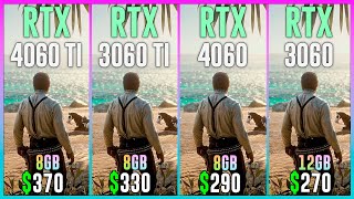 RTX 4060 TI vs RTX 3060 TI vs RTX 4060 vs RTX 3060  Test in 20 Games [upl. by Roath]