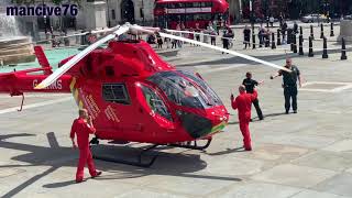 Air Ambulance London Landing at Tarfalgar Squire [upl. by Leibrag]