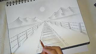 Punto de fuga Dibujo fácil How to draw one point perspective [upl. by Onilatac429]