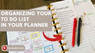 Organizing your to do list in your planner [upl. by Eindys]