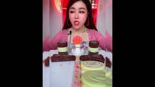 Asmr eating chocolate milk ice cream Crispy delicious short video [upl. by Hulburt]