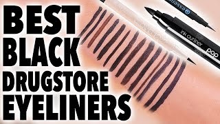 BEST BLACK DRUGSTORE EYELINERS [upl. by Jandel723]