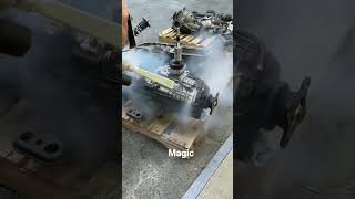 Dry ice blaster vs 30 year old grease on a Nissan GTR transmission [upl. by Vitoria864]