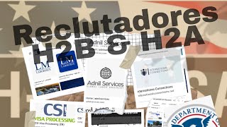 empresas RECLATUDORAS CONFIABLES para trabajar en USA con VISA H2A amp H2B [upl. by Eelamme]