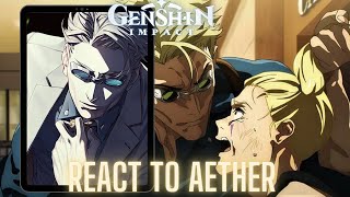 Genshin impact react to Aether as nanami kento  gojo satoru  Gacha life 2  jujutsukaisen [upl. by Phila]