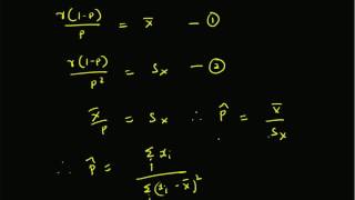 Moment method estimation Negative Binomial distribution [upl. by Sculley]